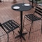 Flash Furniture 23.5 in L, 23.5 in W, 43.5 in H, Aluminum, Plastic, Stainless Steel Top, Black TLH-059B-BK-GG - alternate 10